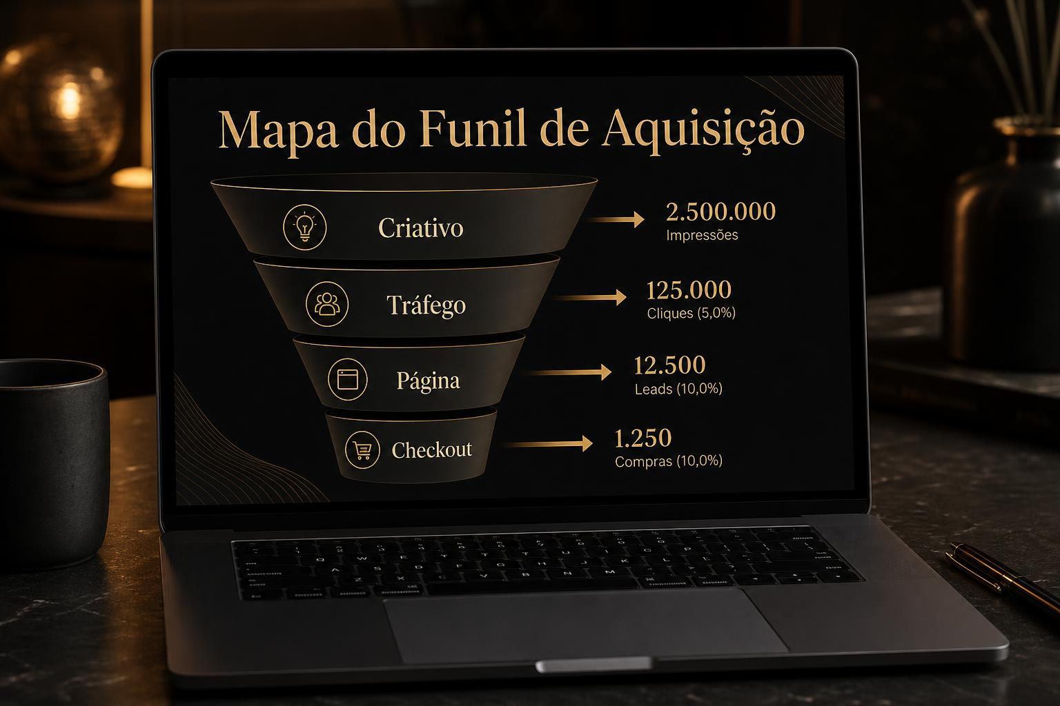 Mapa do funil de aquisição